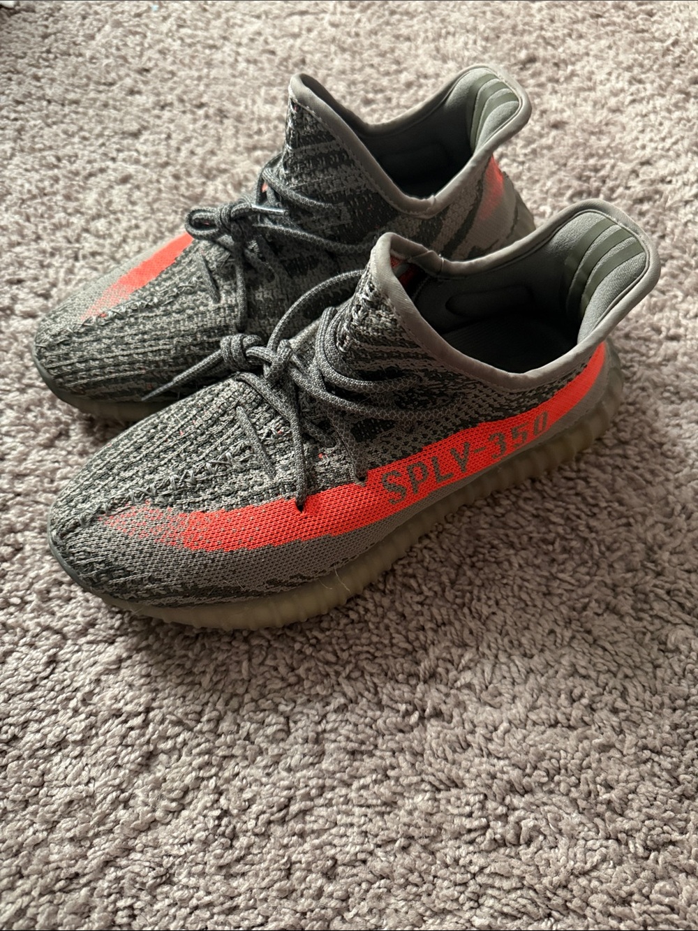 Yeezy Boost 350 V2 Grey with Orange Stripe